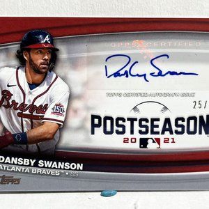 2022 Topps Postseason #25/25 Auto Red Dansby Swanson Atlanta Braves Autographed!